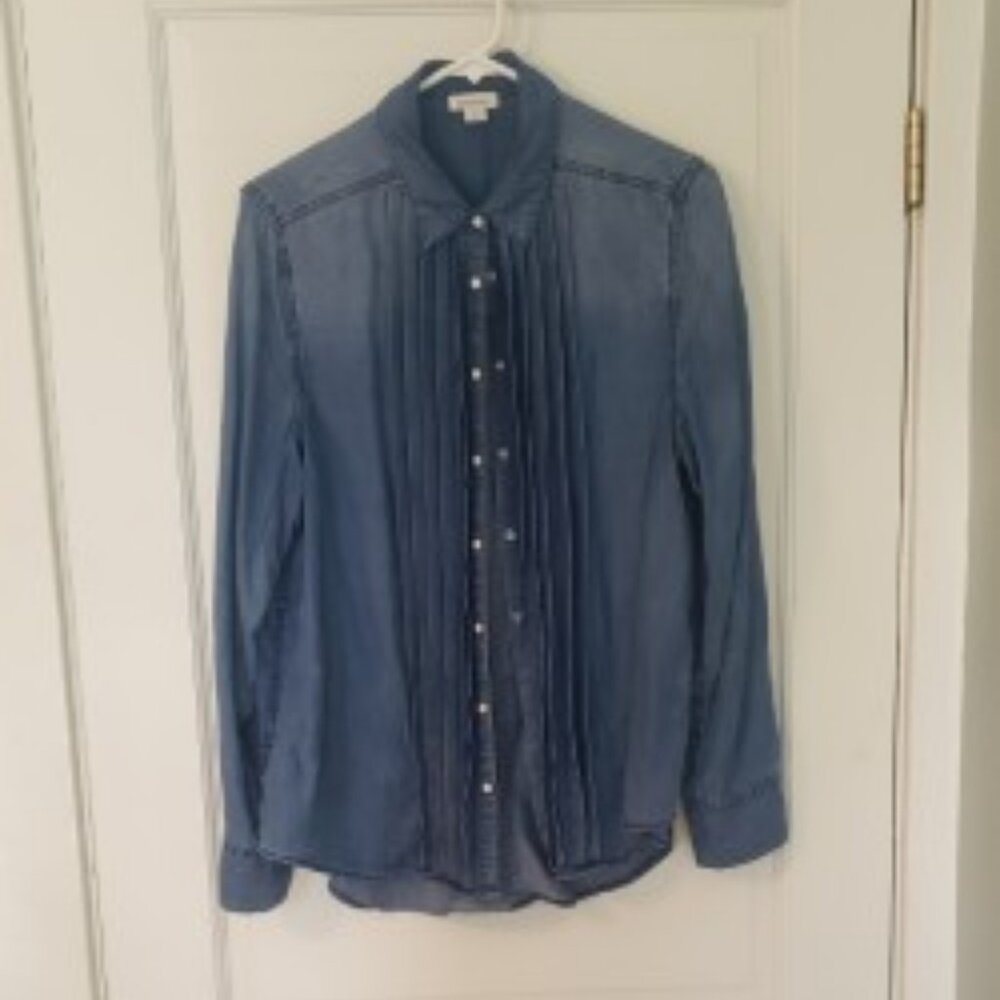 Sundance distressed denim shirt